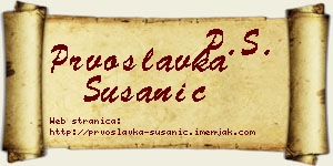 Prvoslavka Susanić vizit kartica